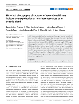 Historical Photographs of Captures of Recreational Fishermen Indicate