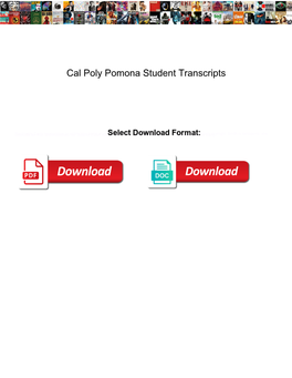 Cal Poly Pomona Student Transcripts