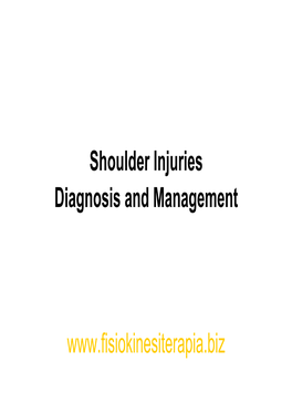 Rotator Cuff Syndrome