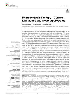 Photodynamic Therapy—Current Limitations and Novel Approaches