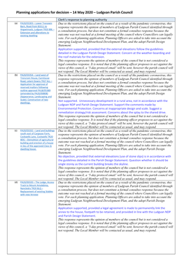 Planning Applications for Decision – 14 May 2020 – Ludgvan Parish Council