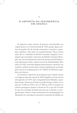 1 O Advento Da Insurgência Em Angola