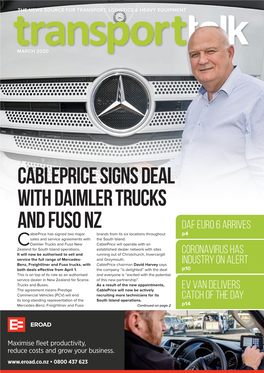 Cableprice Signs Deal with Daimler Trucks and Fuso NZ