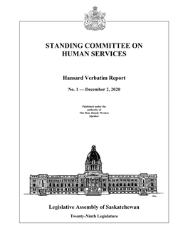 December 2, 2020 Human Services Committee