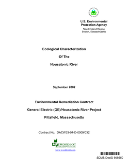 Ecological Characterization of the Housatonic River