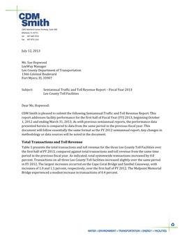 Total Transactions and Toll Revenue