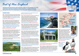 Best of New England NEW YORK Fitzgerald’S – and Robert Redford’S – the Great Gatsby Seascapes of Acadia National Park