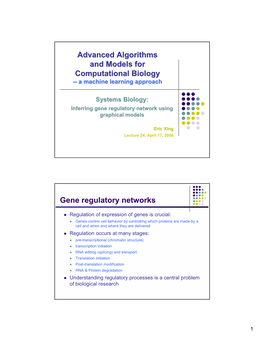 Gene Regulatory Networks