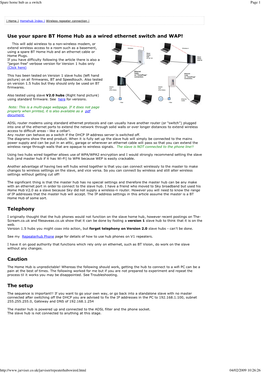 Spare Home Hub As a Switch Page 1