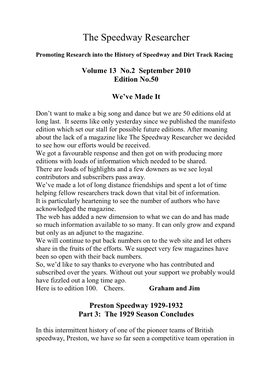 Volume 13 No.2 September 2010 Edition No.50