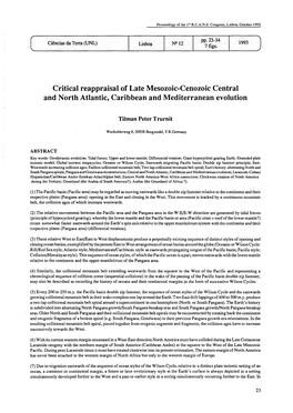 Critical Reappraisal of Late Mesozoic-Cenozoic Central and North Atlantic, Caribbean and Mediterranean Evolution