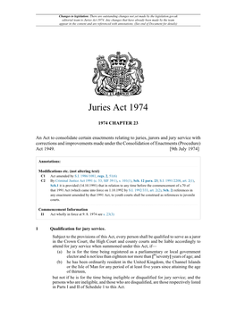 Juries Act 1974
