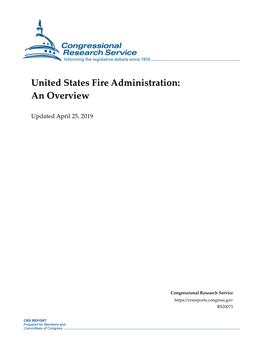 United States Fire Administration: an Overview