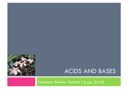 Acids and Bases