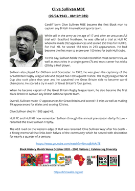 Clive Sullivan MBE