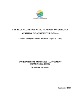 Ethiopia Emergency Locust Response Project (EELRP)