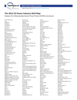 A List of Displayed Operational Power Plants