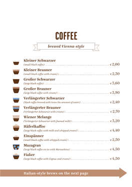 COFFEE Brewed Vienna-Style