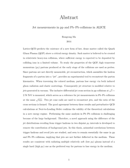 Submitter: Jet Measurements in Pp and Pb–Pb Collisions in ALICE