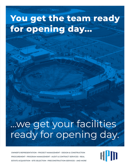 We Get Your Facilities Ready for Opening Day