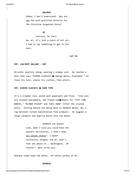 Ed Wood Movie Script