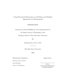 Using Structural Information in Modeling and Multiple Alignments for Phylogenetics