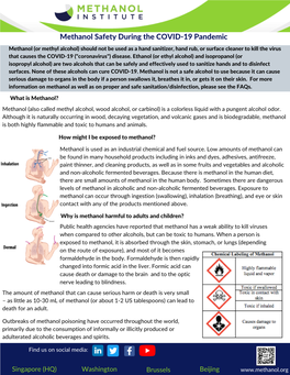 Methanol Safety During the COVID-19 Pandemic