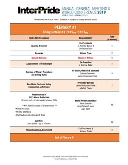 2019 Plenary Agenda Draft Ldm.2