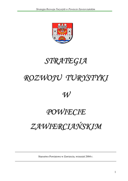 Strategia Rozwoju Turystyki W Powiecie Zawierciańskim