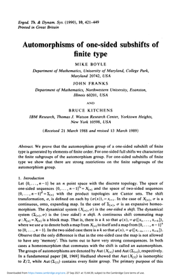 Automorphisms of One-Sided Subshifts of Finite Type