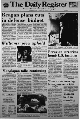 Reagan Plans Cuts in Defense Budget LOS ANJELES (AP) - President Reagan Seek More Reductions