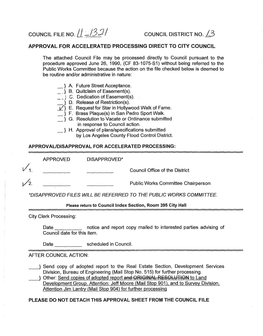 COUNCIL FILE NO. Jj ~/3:J/ COUNCIL DISTRICT NO