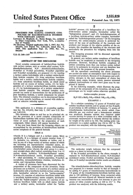 United States Patent Office Patented Jan