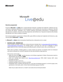 Prezentare Microsoft Live@Edu.Pdf