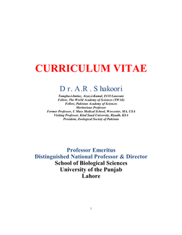 Curriculum Vitae