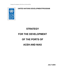 Strategy for the Development of the Ports