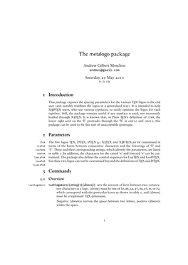 The Metalogo Package