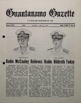 Radm Mccauley Relieves Radm Hildreth Today