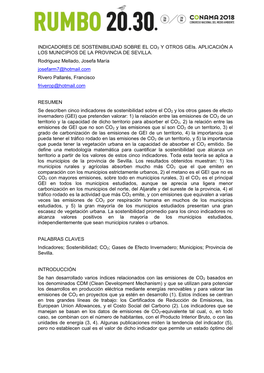 INDICADORES DE SOSTENIBILIDAD SOBRE EL CO2 Y OTROS Geis