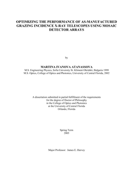 Optimizing the Performance of As-Manufactured Grazing Incidence X-Ray Telescopes Using Mosaic Detector Arrays