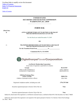 Oglethorpe Power Corp 10-K