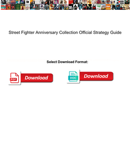 Street Fighter Anniversary Collection Official Strategy Guide