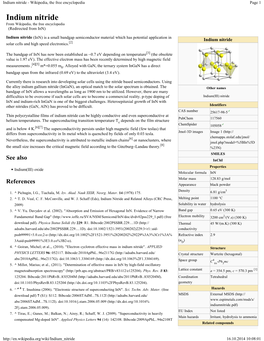 Indium Nitride - Wikipedia, the Free Encyclopedia Page 1