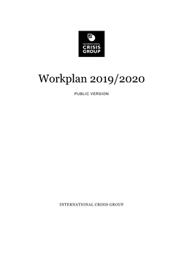 Workplan 2019/2020