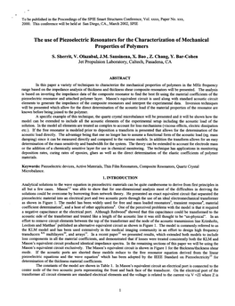 The Use of Piezoelectric Resonators for the Characterization of Mechanical Properties of Polymers