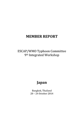 MEMBER REPORT Japan