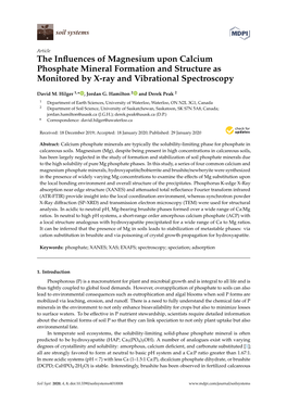 The Influences of Magnesium Upon Calcium Phosphate Mineral