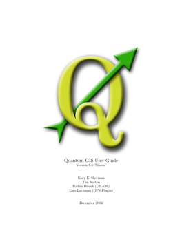 Quantum GIS User Guide Version 0.6 ’Simon’