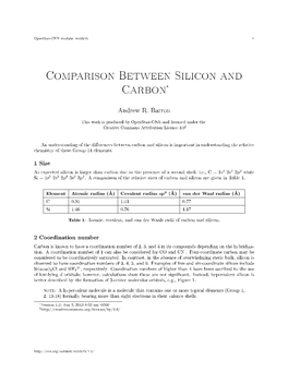 Comparison Between Silicon and Carbon*