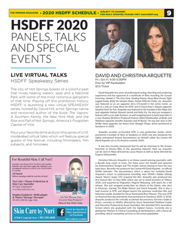 Hsdff 2020 Panels, Talks and Special Events